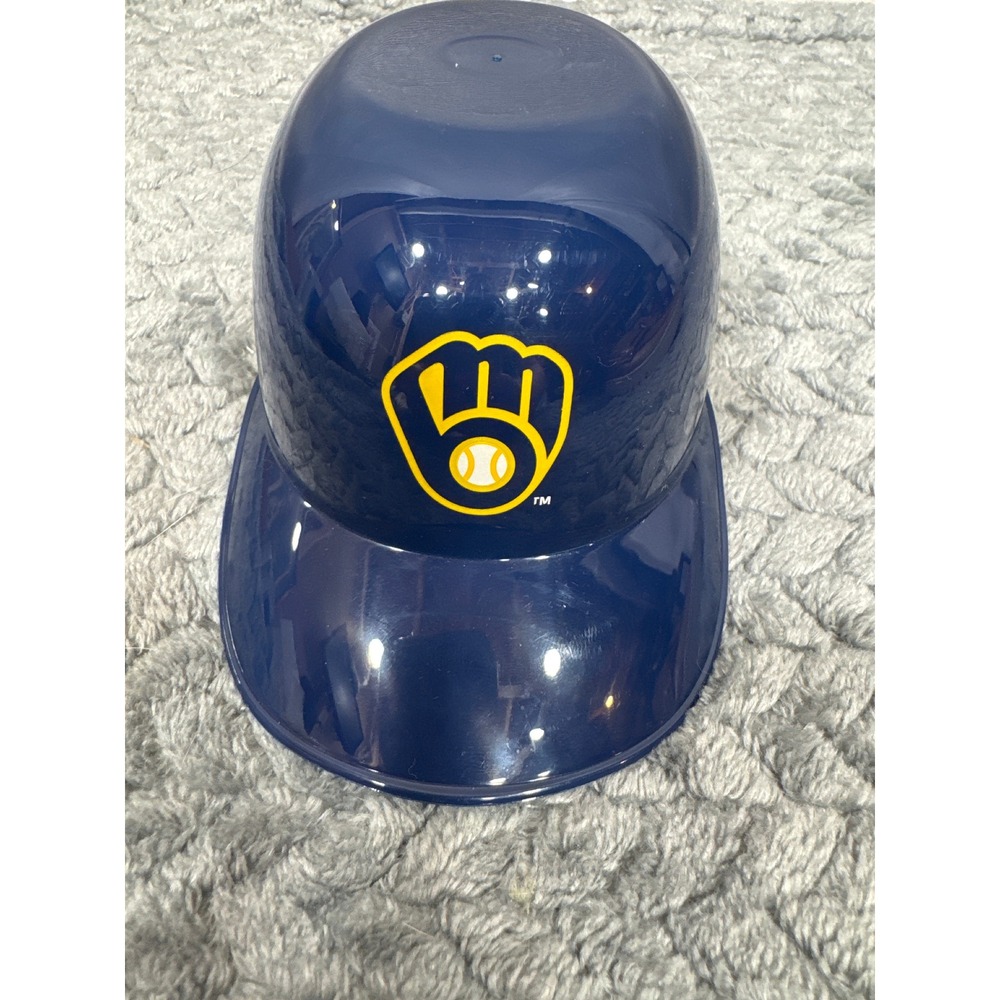 Milwaukee Brewers MLB Mini Batting Helmet Ice Cream Snack Bowl Navy Blue BBLB106